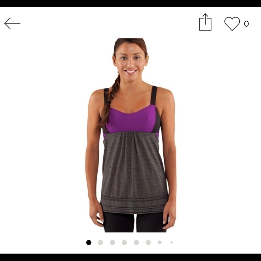 Lululemon Gray Loose Mesh Bra Kk32 Tank Top/
Cami